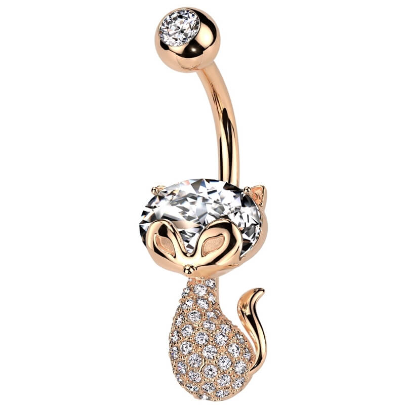 Piercing Nombril Chat Zircone - Image 5