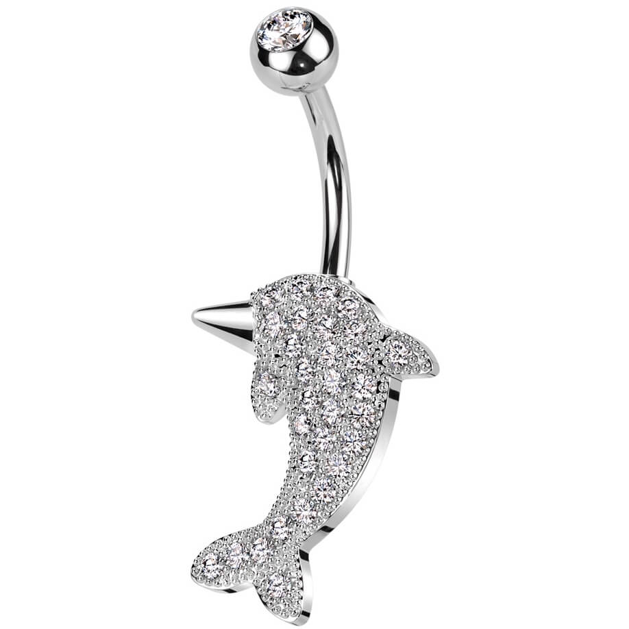 Piercing Nombril Dauphin Zircone - Image 3