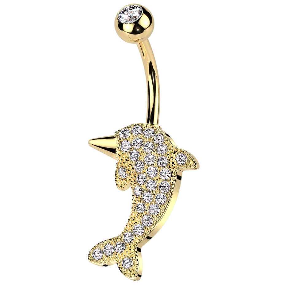 Piercing Nombril Dauphin Zircone - Image 4