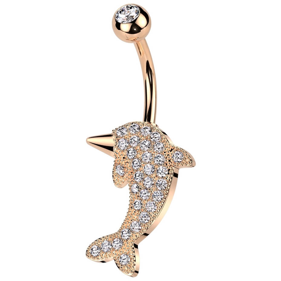 Piercing Nombril Dauphin Zircone - Image 5