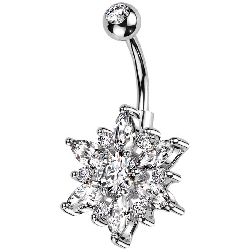 Piercing Nombril Fleur Marquise - Image 3