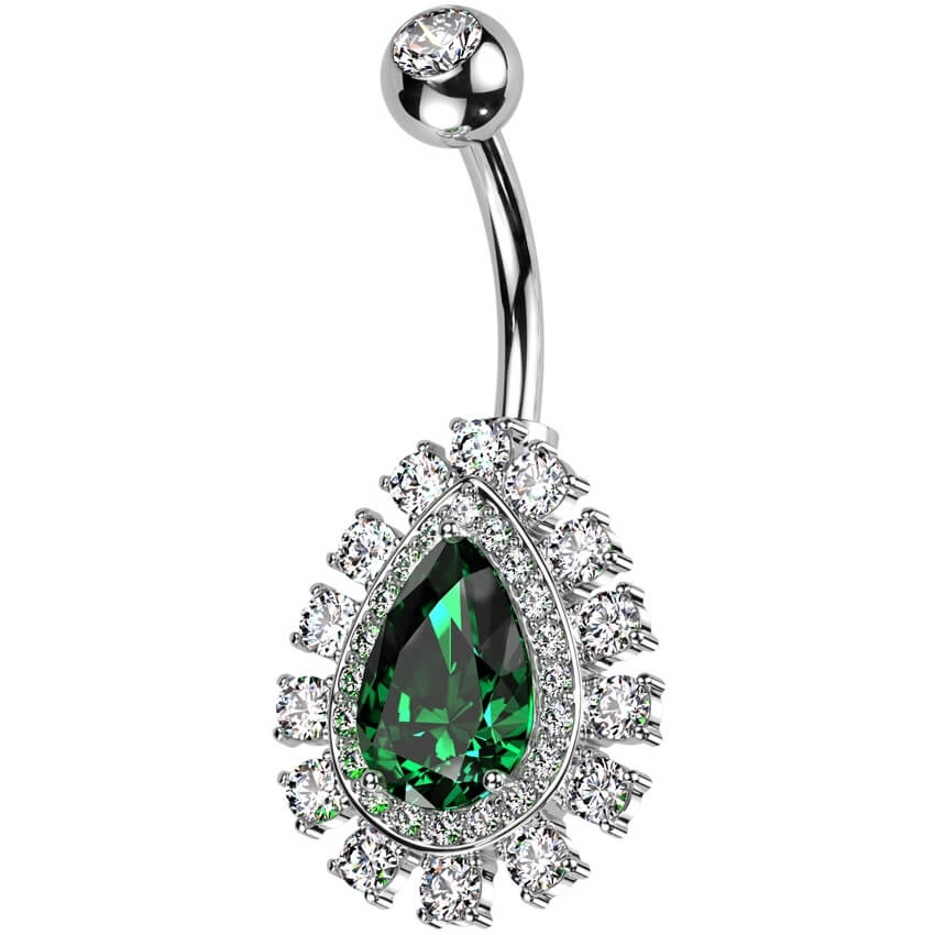 Piercing Nombril Larme Zircone - Image 5