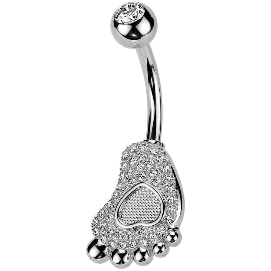Piercing Nombril Pied De Bébé Zircone - Image 3