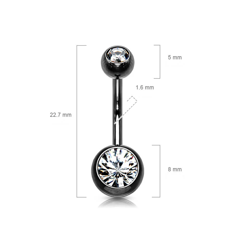 Piercing Nombril Bille Zircone - Image 3