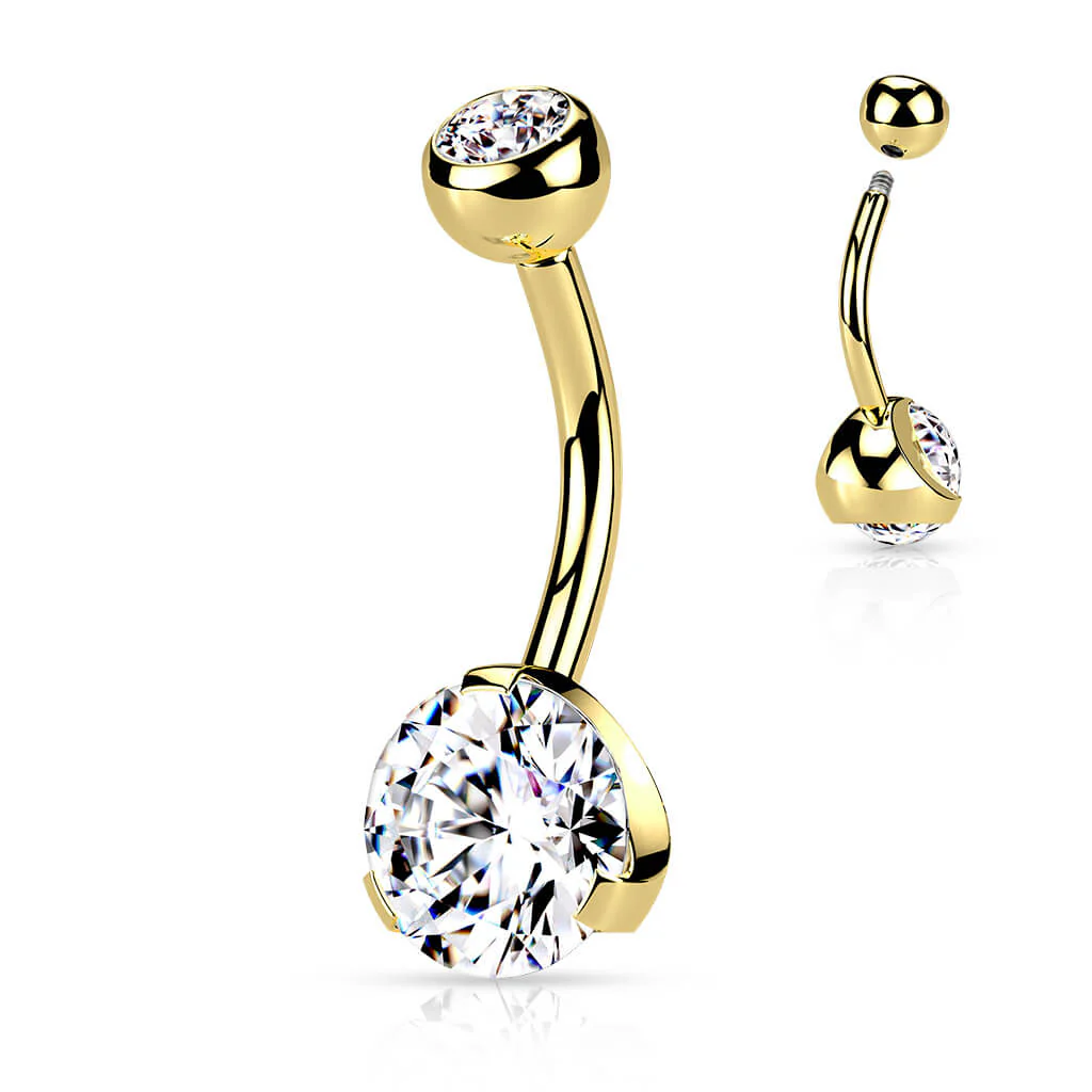 Piercing Nombril Bille Zircone - Image 2