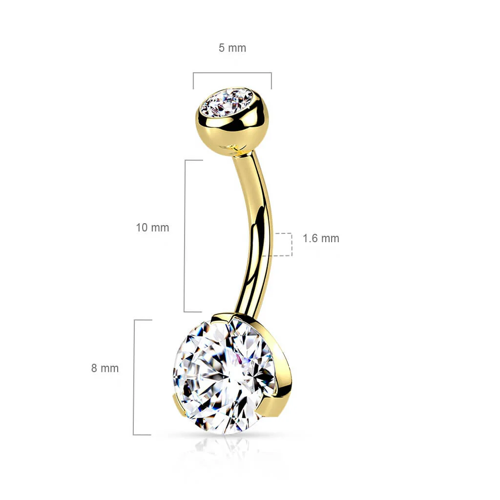 Piercing Nombril Bille Zircone - Image 3