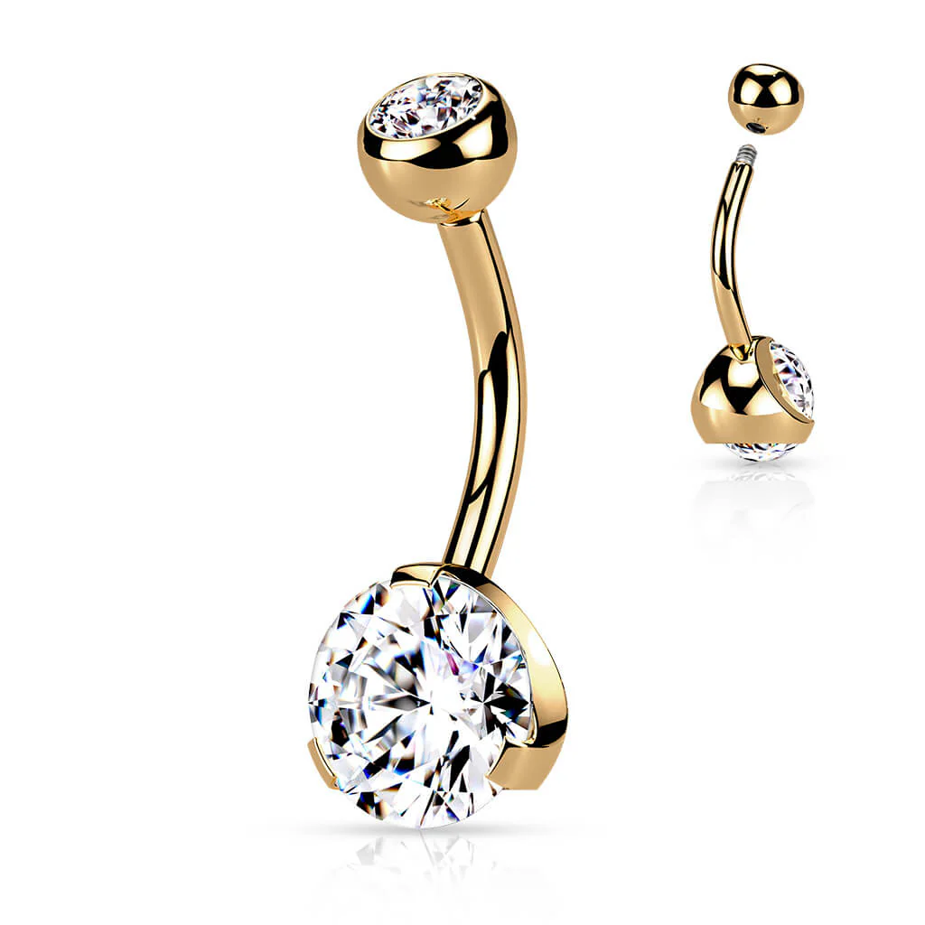 Piercing Nombril Bille Zircone - Image 6