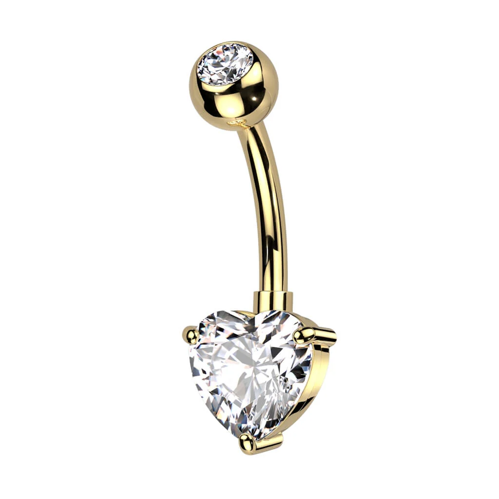 Piercing Nombril Cœur Zircone - Image 3