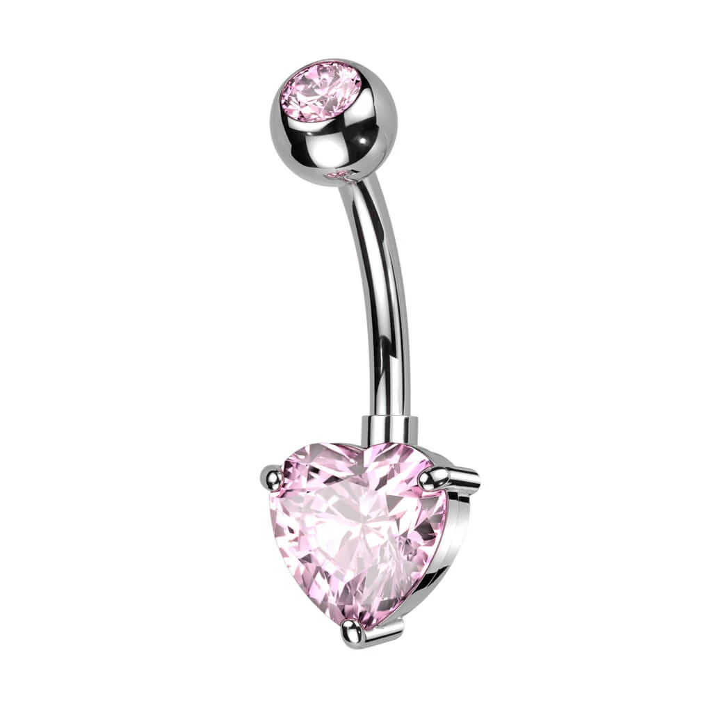 Piercing Nombril Cœur Zircone - Image 4