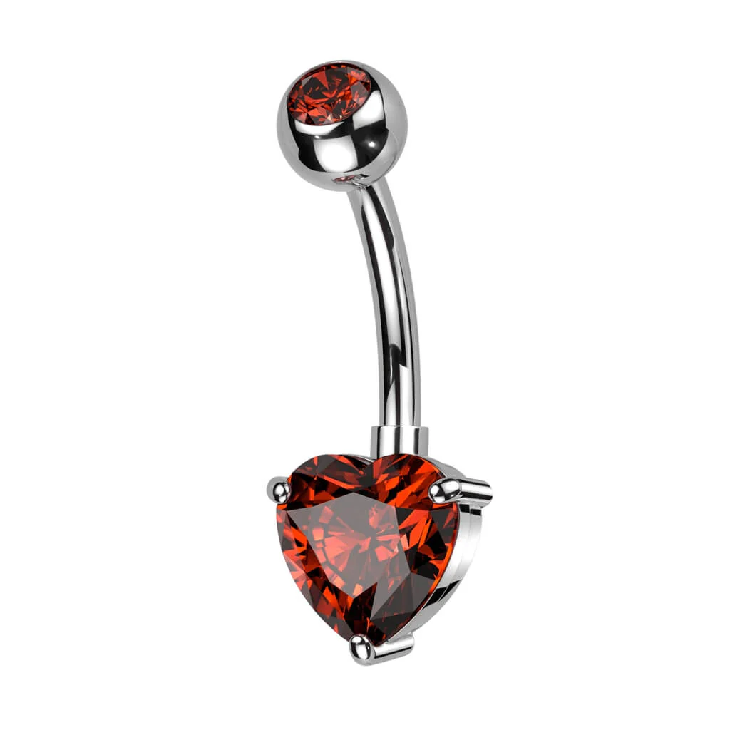 Piercing Nombril Cœur Zircone - Image 5