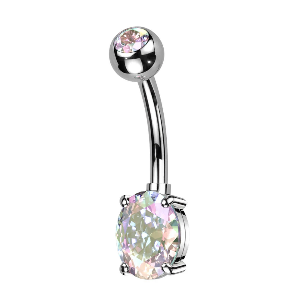 Piercing Nombril Zircone Ovale - Image 2