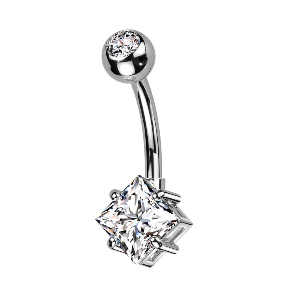 Piercing Nombril Zircone Carrée - Image 3