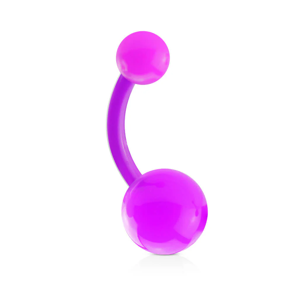 Piercing Nombril Bille Couleur Unie Acrylique - Image 2
