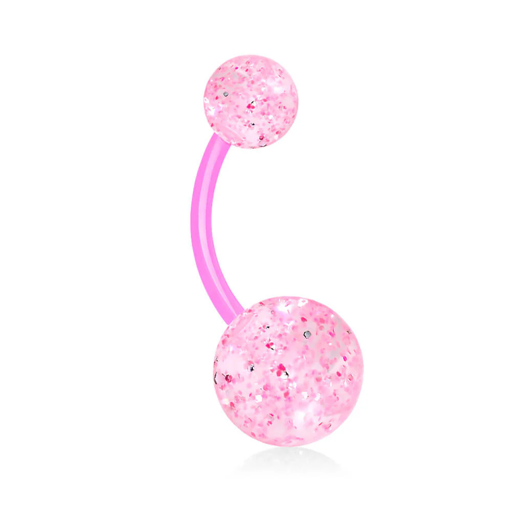 Piercing Nombril Bille Acrylique Ultra Pailletée - Image 10