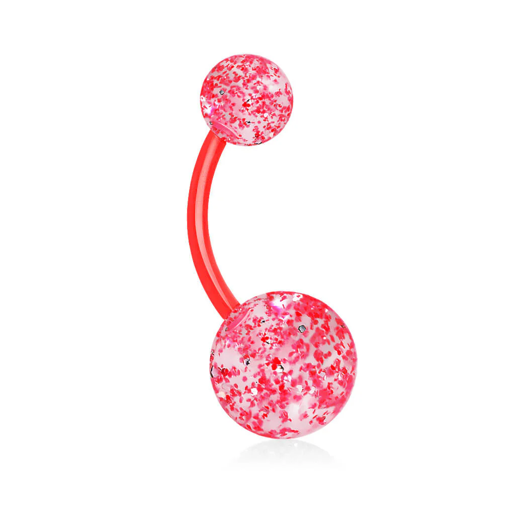 Piercing Nombril Bille Acrylique Ultra Pailletée - Image 11