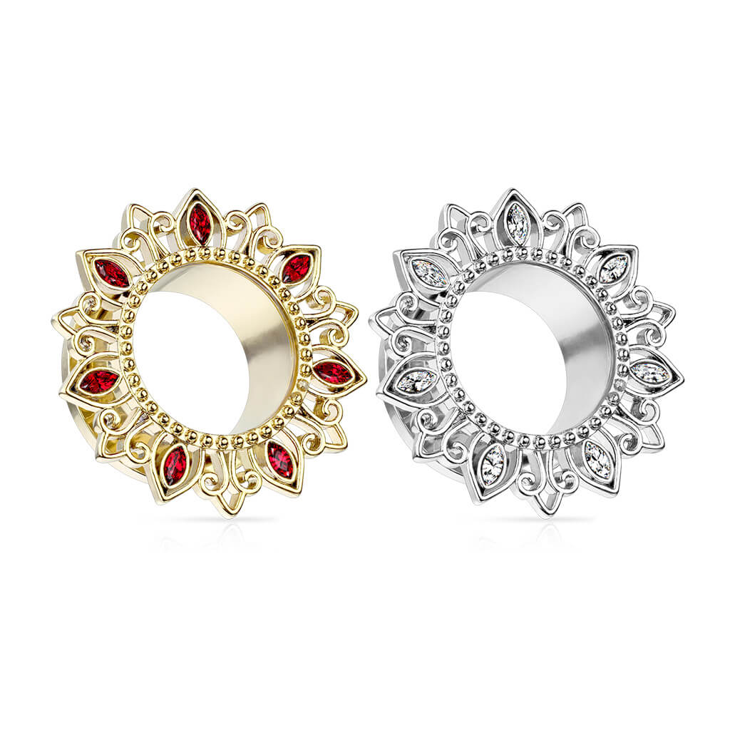 Écarteur Fleur de Lotus Zirconia Or - Image 5