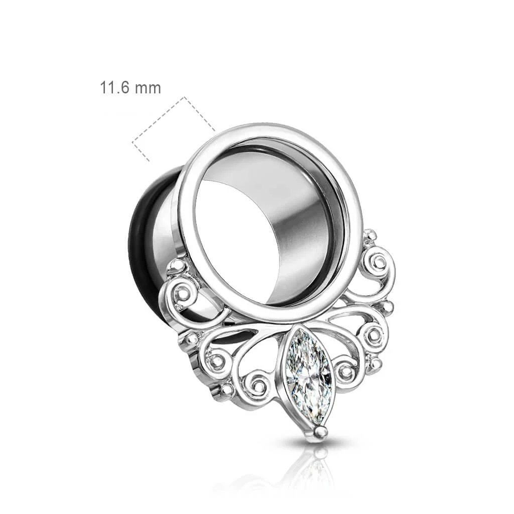 Écarteur Joint silicone vintage en argent zirconé - Image 2