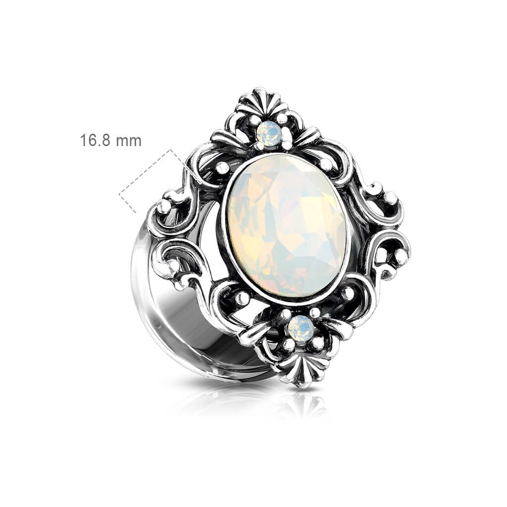 Plug Argent Opale Ovale - Image 2
