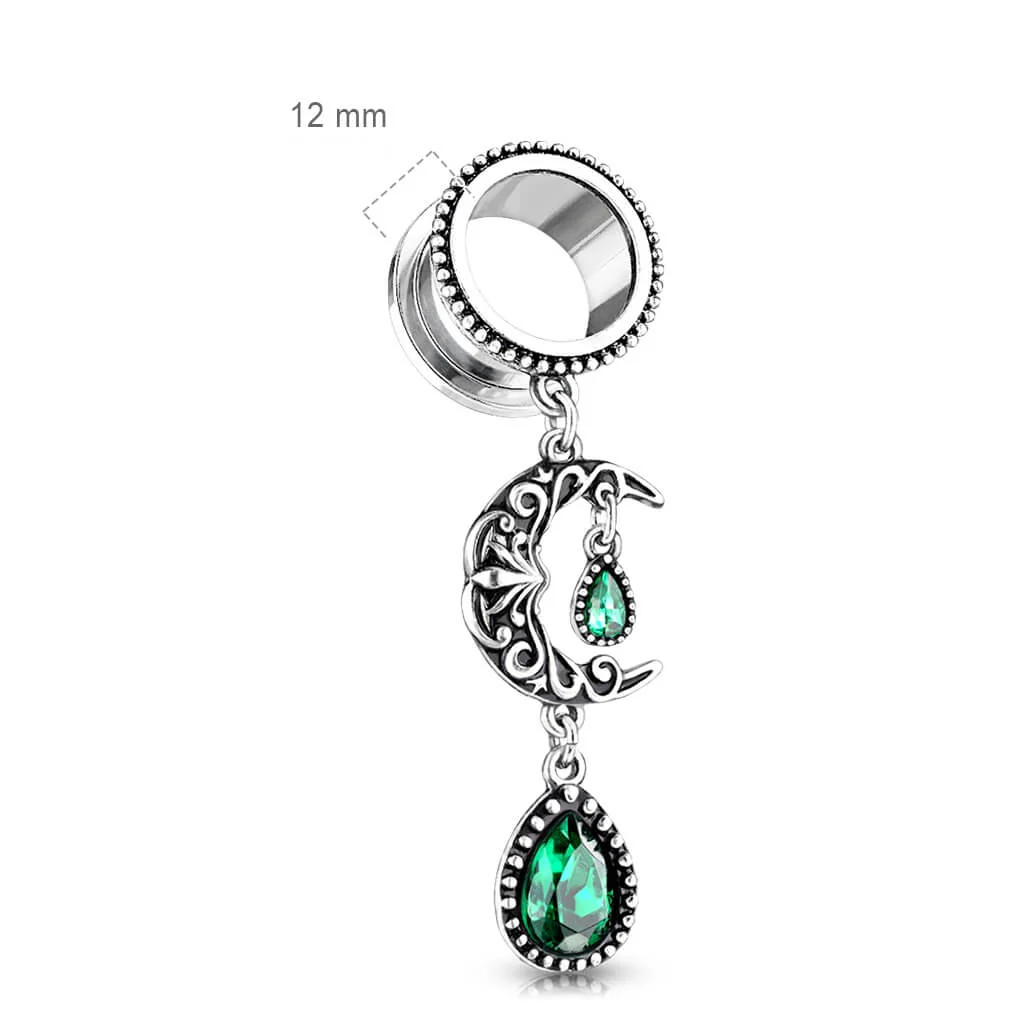 Écarteur Pendentif Moon Drop Zirconia Argent - Image 2