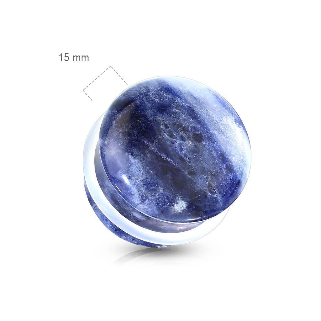 Plug Anneau en silicone pour pierre semi-précieuse Sodalite - Image 2