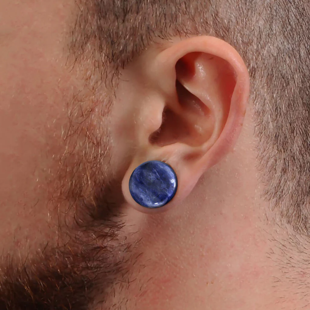 Plug Anneau en silicone pour pierre semi-précieuse Sodalite - Image 3