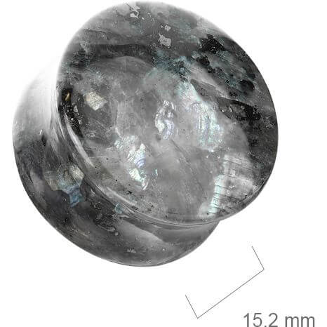 Plug labradorite naturelle double flare - Image 2