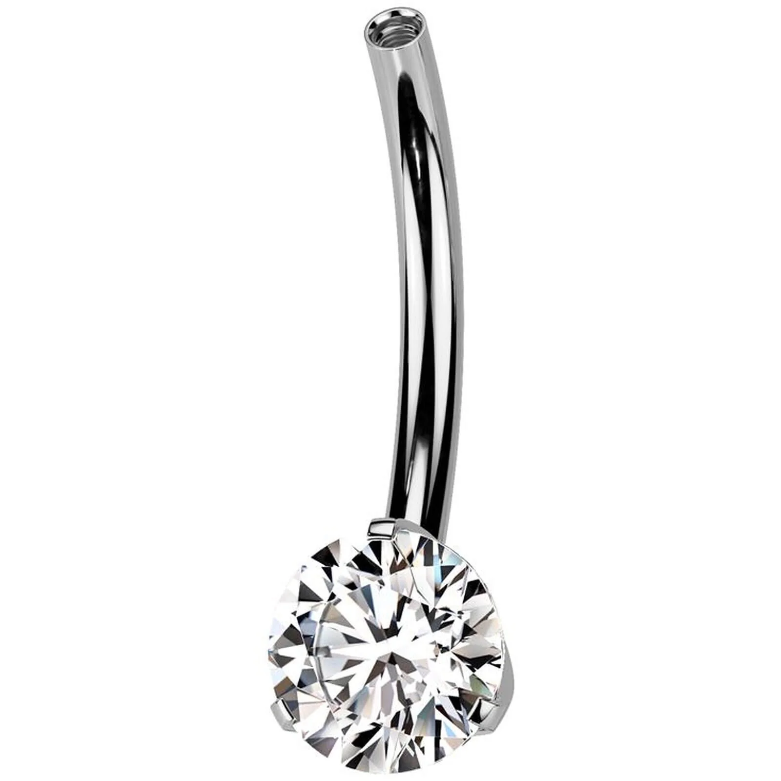 Titane Base nombril épingle zircone Filetage Interne
