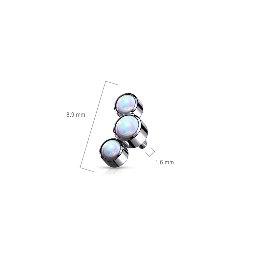 Titane Embout Embout 3 Zircones Filetage Interne - Image 3