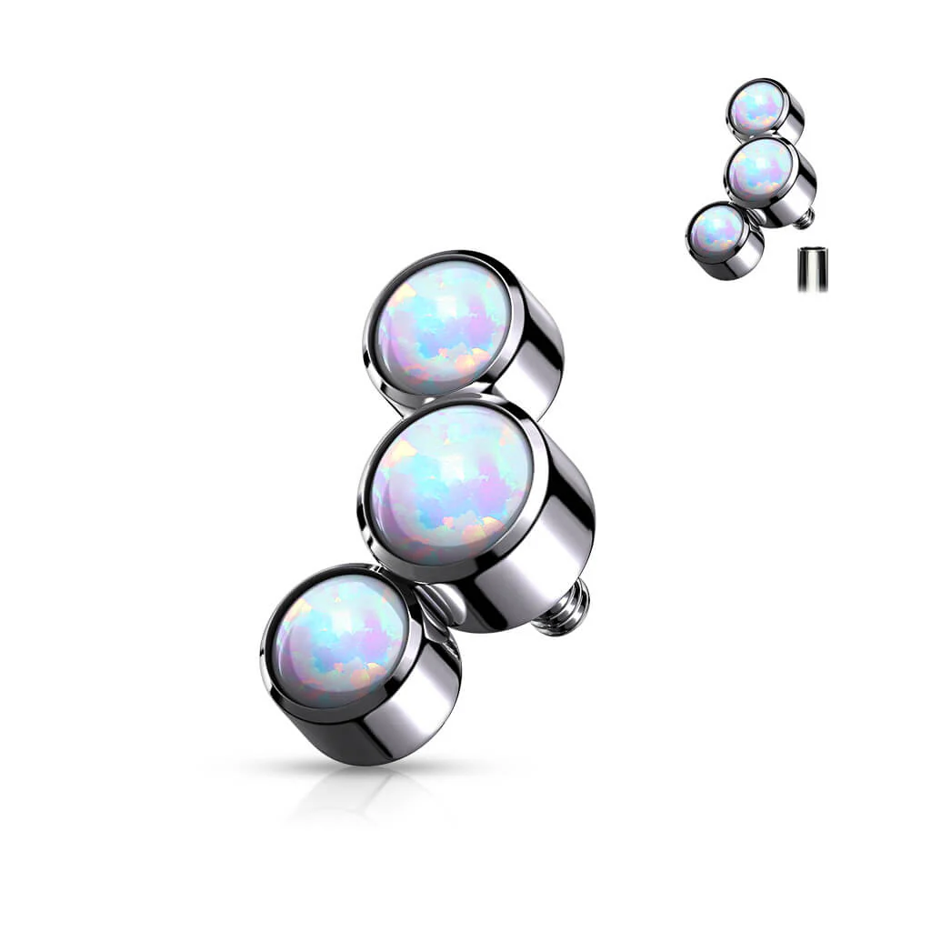 Titane Embout Embout 3 Zircones Filetage Interne - Image 4