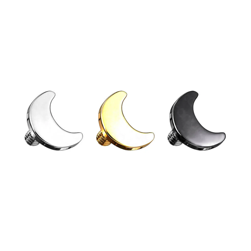 Titane Embout Embout Lune Plate Filetage Interne - Image 3