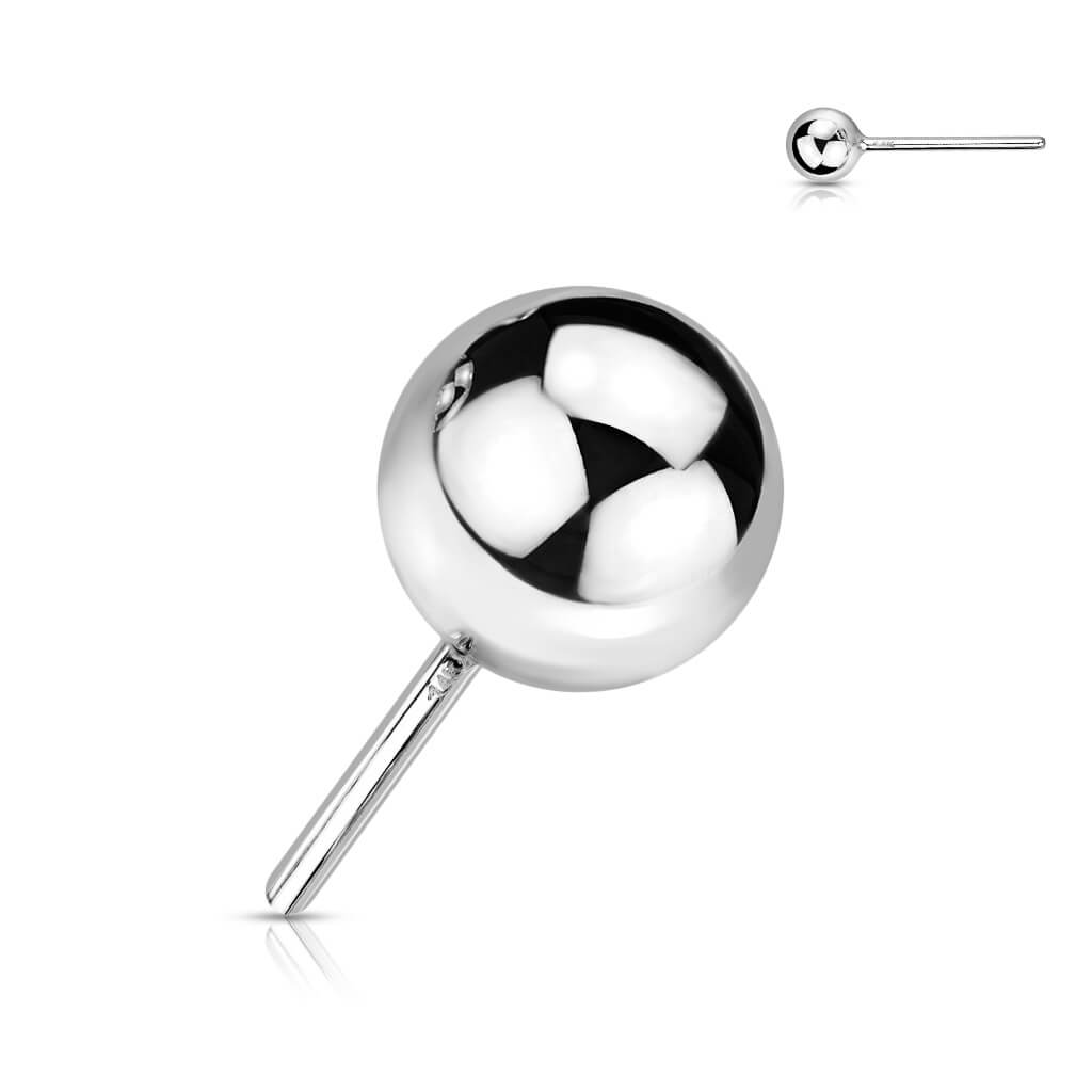 Or 14kt Embout Embout Bille Enfoncer - Image 2