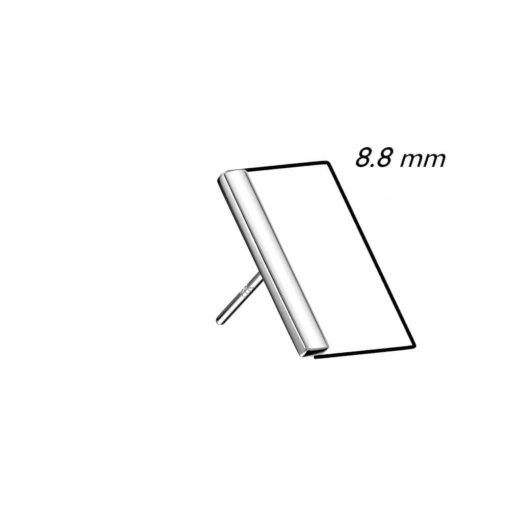 Or 14kt Embout Embout Barre Enfoncer - Image 3