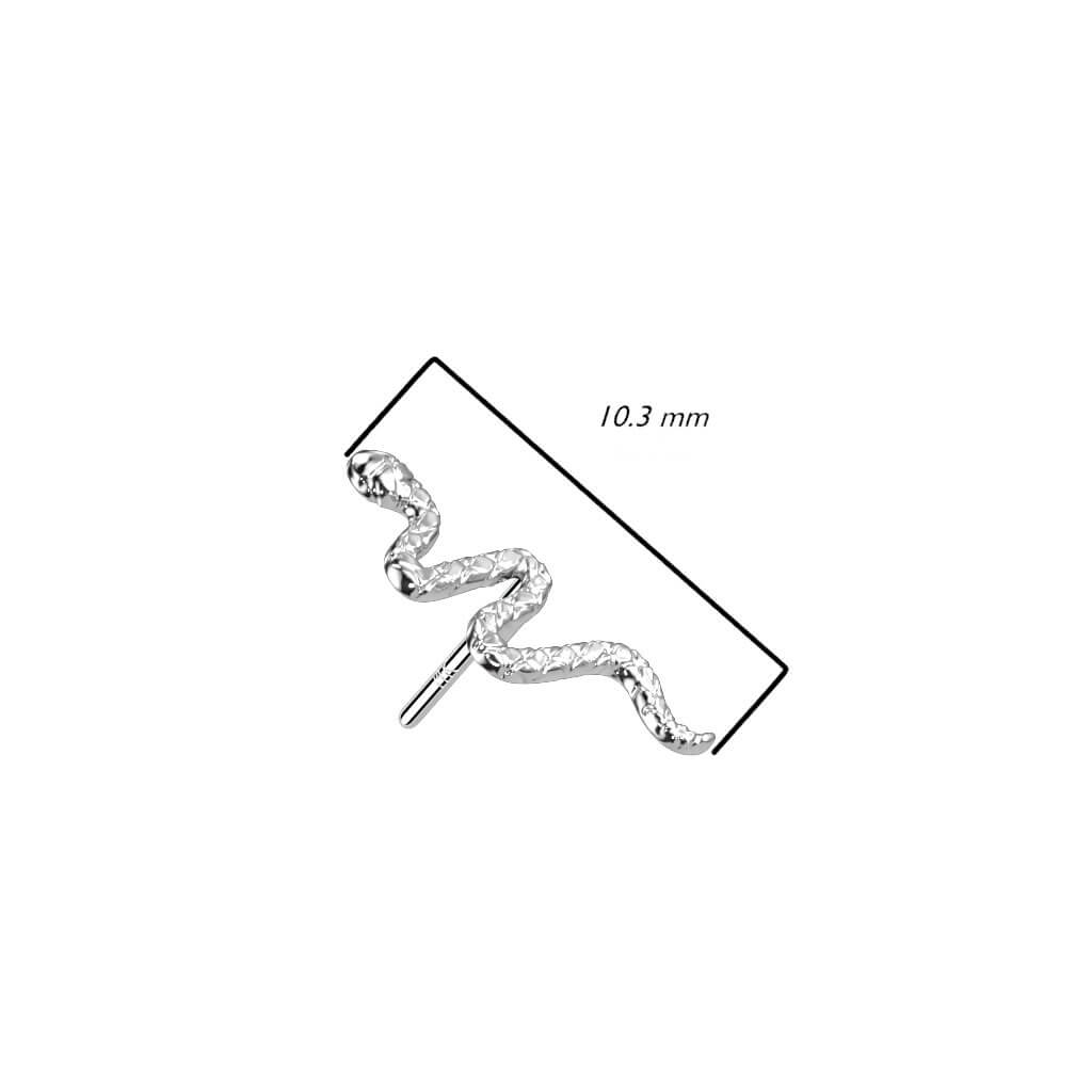 Or 14kt Embout Embout Serpent Enfoncer - Image 3