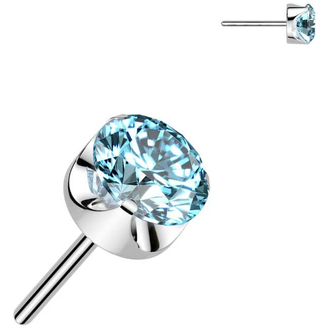 Titane Embout zircone ronde sertie Enfoncer - Image 3