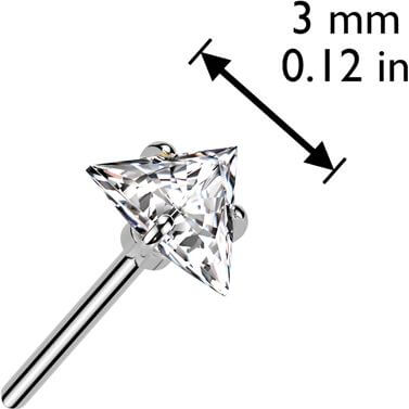 Titane Embout Embout triangle zircone Enfoncer - Image 2
