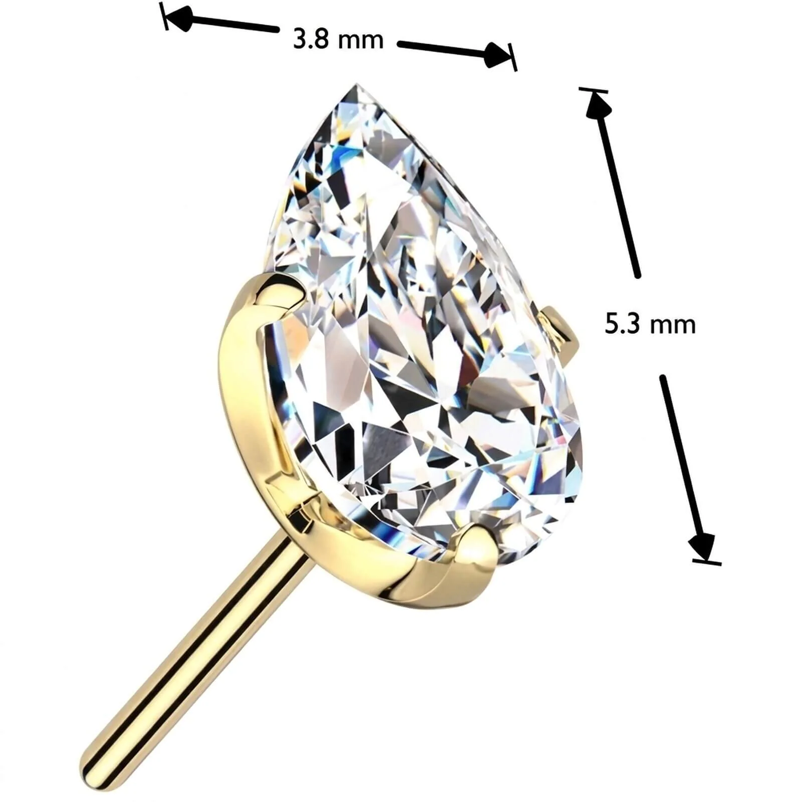 Titane Embout embout larme zircone Enfoncer - Image 2
