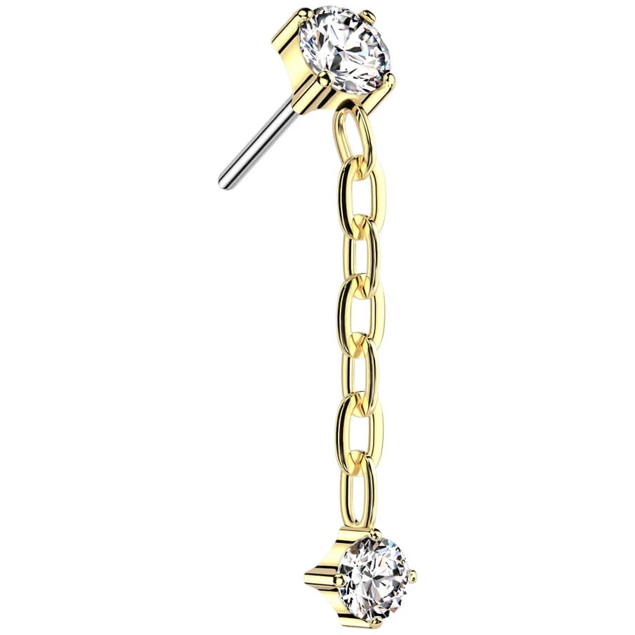 Titane Embout Pendentif Chaine Zircone Enfoncer - Image 4