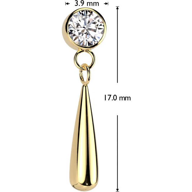 Titane Embout pendentif zircone Enfoncer - Image 2