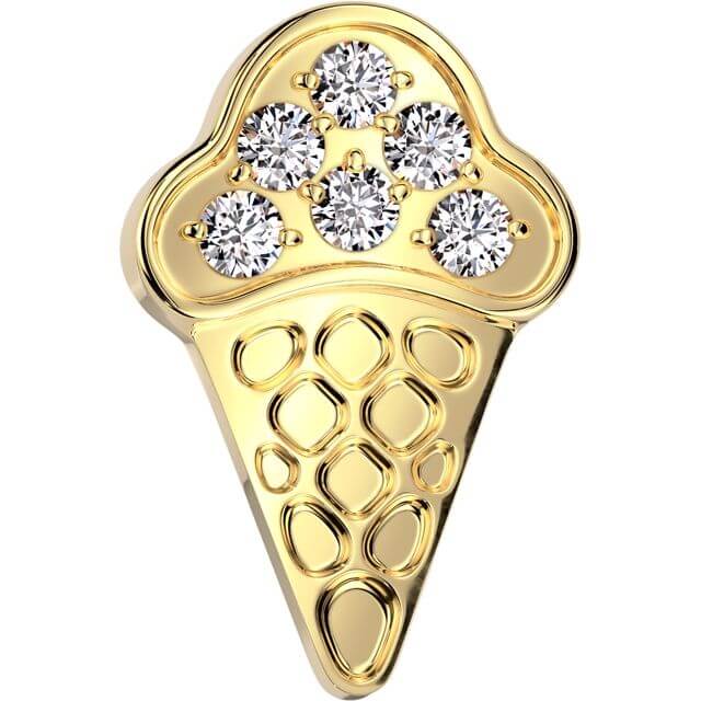 Titane Embout cornet de glace zircone Enfoncer - Image 4