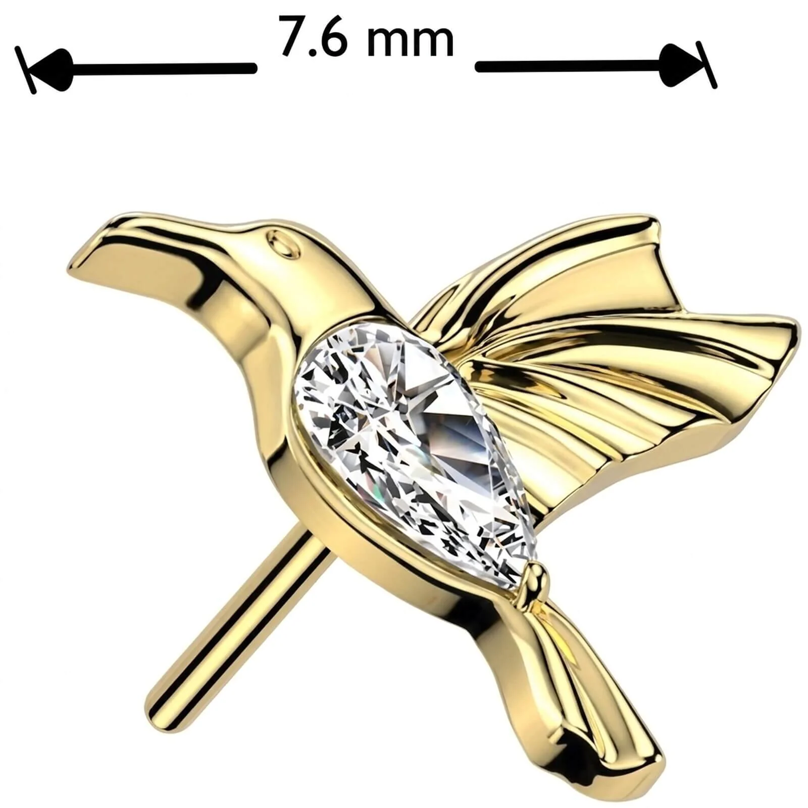 Titane Embout embout Colibri zircone Enfoncer - Image 2