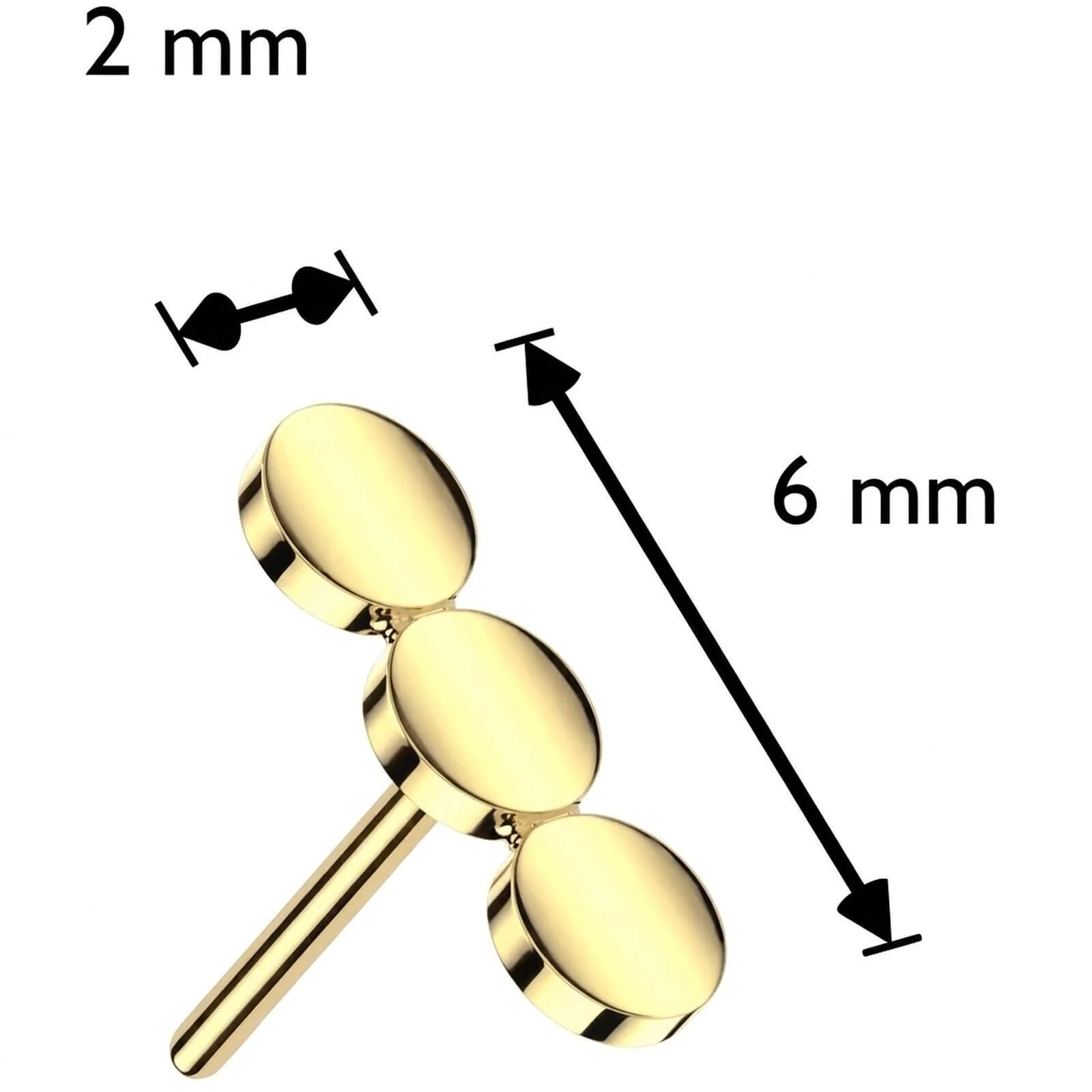 Titane Embout embout trois cercles plats Enfoncer - Image 2