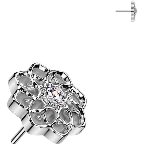 Titane Embout embout fleur zircone Enfoncer - Image 4