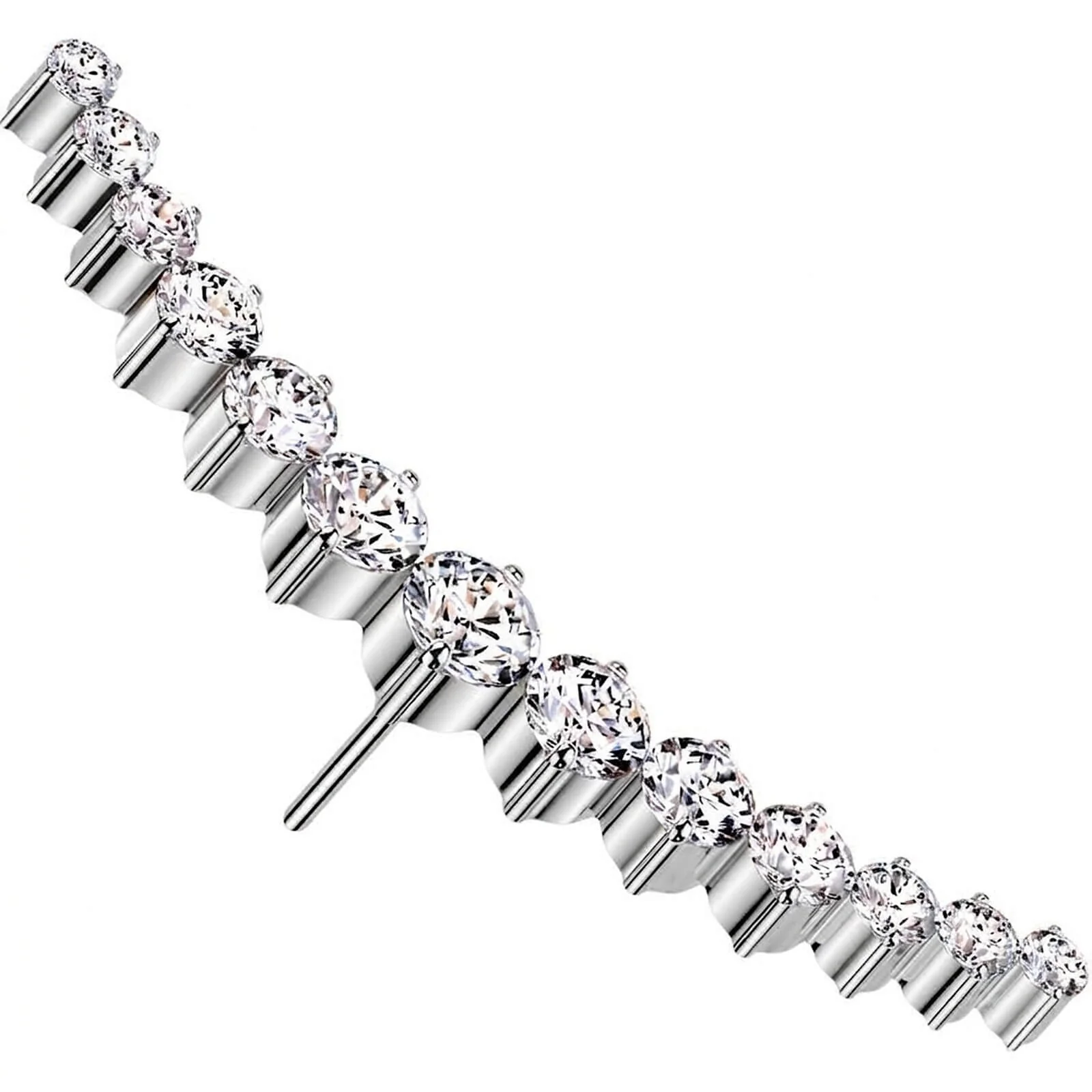 Titane Embout embout zircone longue courbée Enfoncer