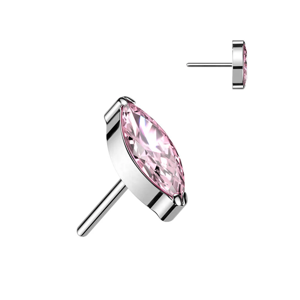 Titane Embout Embout Marquise Zircone Cubique Enfoncer - Image 10