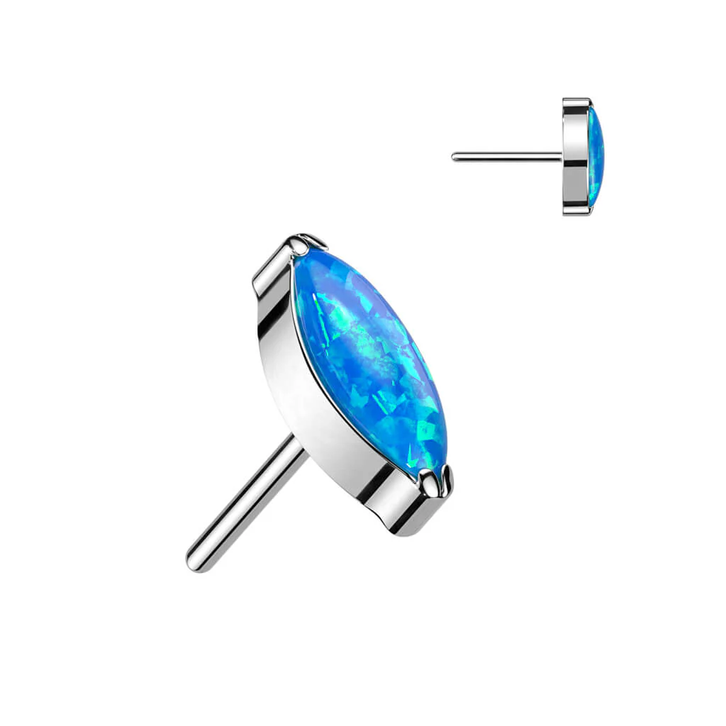 Titane Embout Embout Marquise Zircone Cubique Enfoncer - Image 14