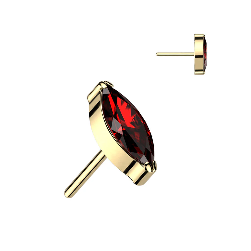 Titane Embout Embout Marquise Zircone Cubique Enfoncer - Image 7