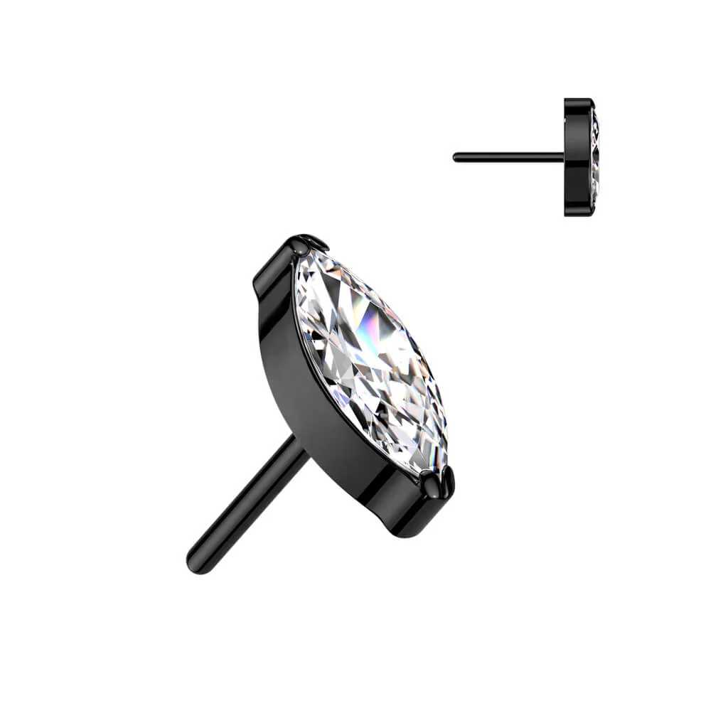 Titane Embout Embout Marquise Zircone Cubique Enfoncer - Image 8