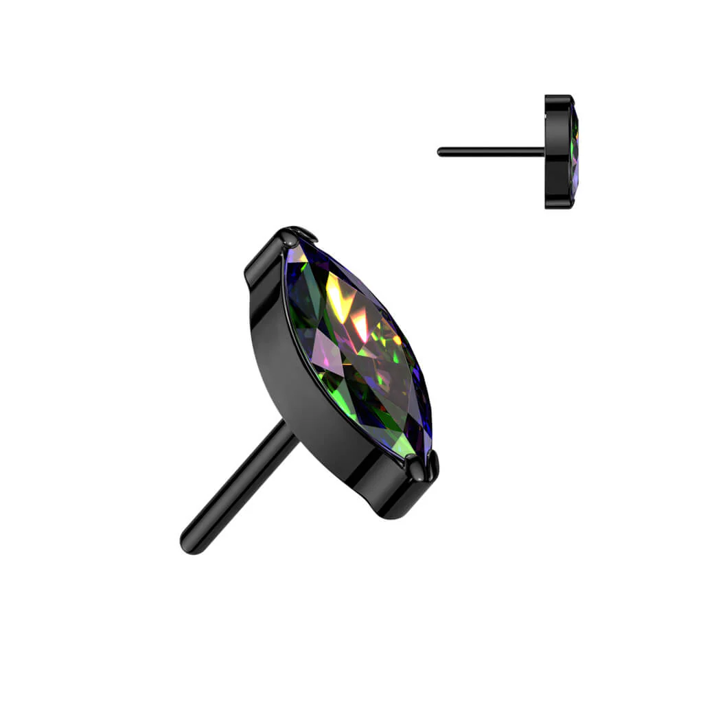 Titane Embout Embout Marquise Zircone Cubique Enfoncer - Image 9