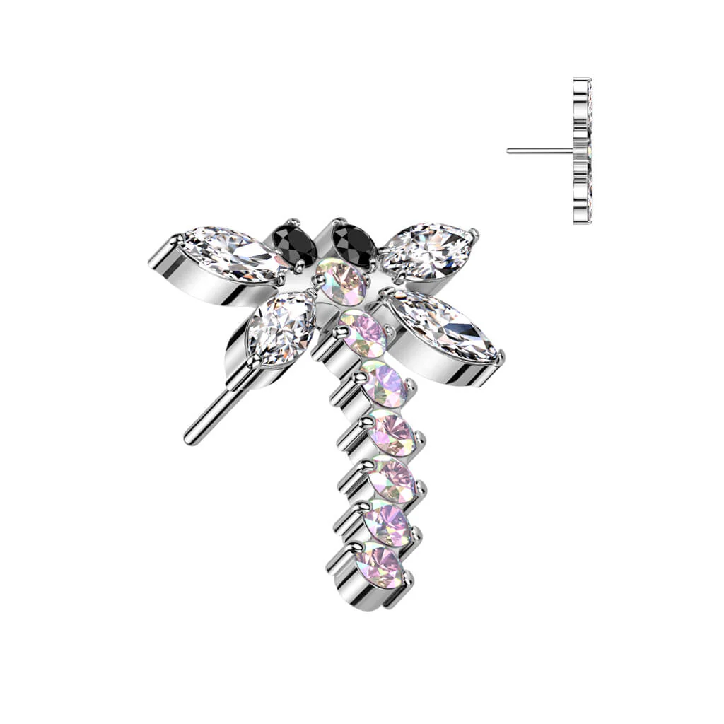 Titane Embout Embout Libellule Zircone Enfoncer - Image 2