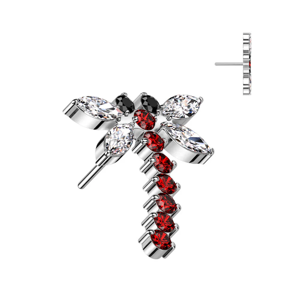 Titane Embout Embout Libellule Zircone Enfoncer - Image 6